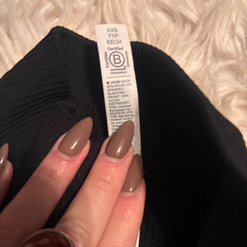ATHLETA Black Ribbed Knit Zip-up - Picture 2 of 5